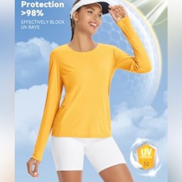 BALEAF Women's Long Sleeve UV Shirts Gym Running Hiking Quick Dry Lightweight - Picture 3 of 7